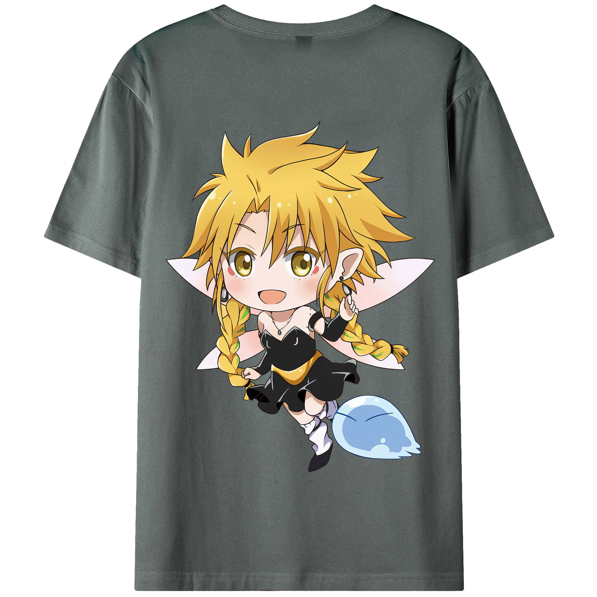 （画像用） 転スラ Regarding Reincarnated to Slime 綿100％半袖Tシャツ（背面プリント）